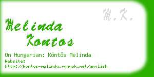 melinda kontos business card